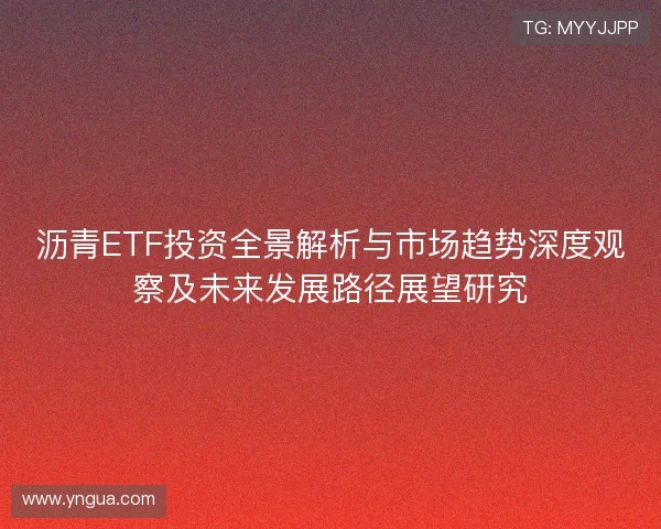 沥青ETF投资全景解析与市场趋势深度观察及未来发展路径展望研究